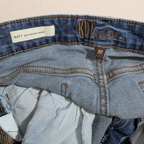 Kut From The Kloth Katy Boyfriend Blue Denim Women's Shorts Sz 12 - Picture 7 of 11